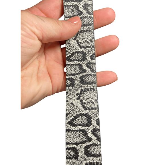 Faux Leather Chromatic Snake Skin Belt Western Retro Costume Art Deco One Size - Picture 4 of 6